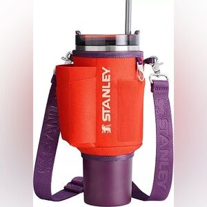 New Stanley All Day 40 OZ Quencher Carry All Hot Coral One Size -  No Cup